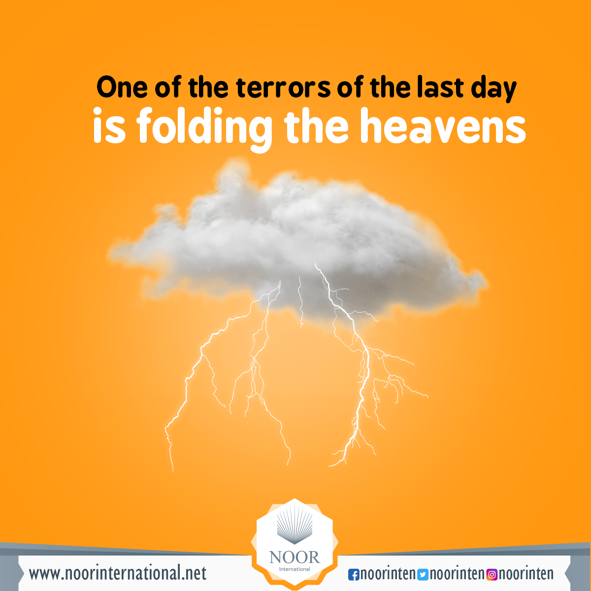 One of the terrors of the last day is folding the heavens
