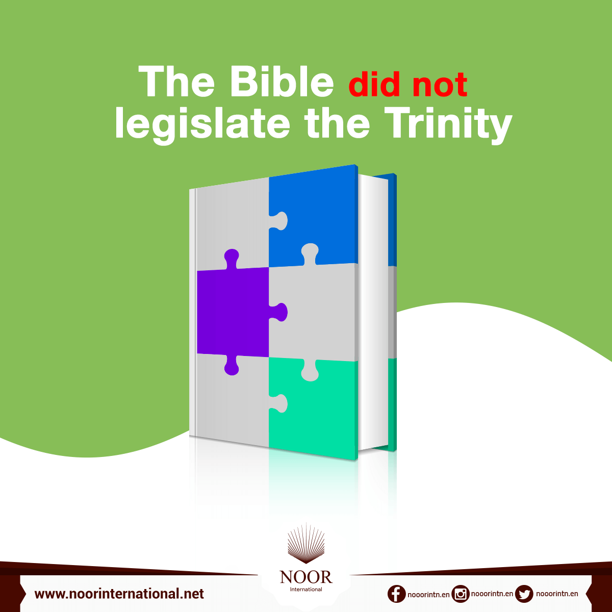 The Bible did not legislate the Trinity