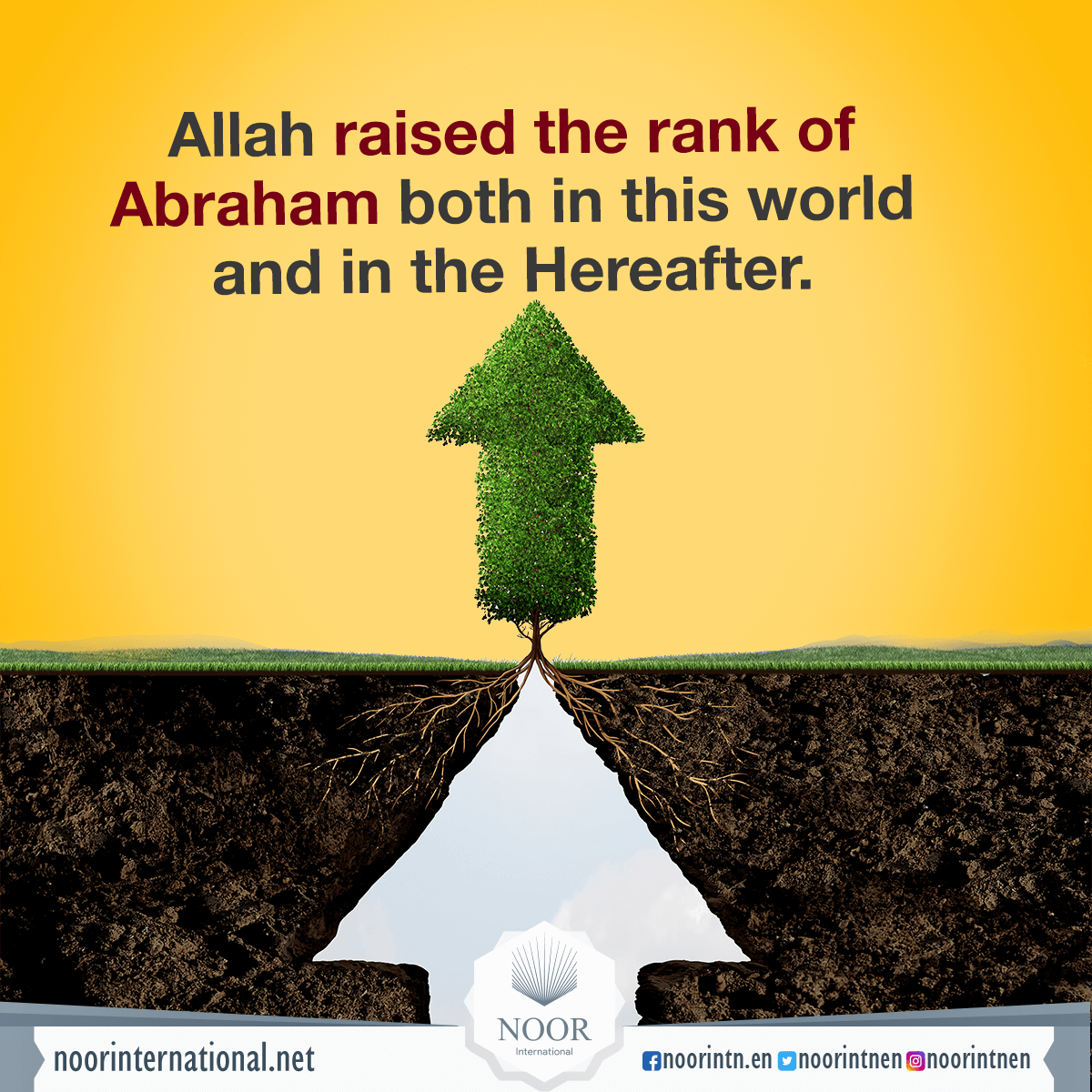 Allah raised the rank of Abraham both in this world and in the Hereafter.