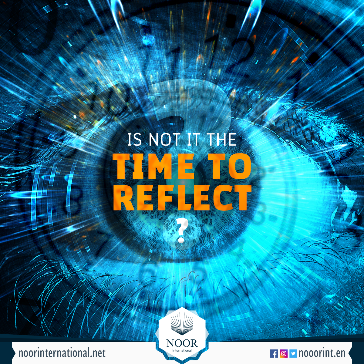 Is not it the time to reflect?