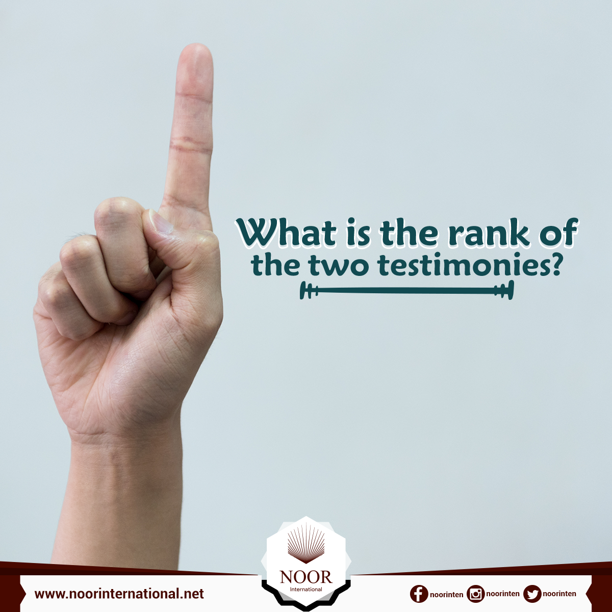 What is the rank of the two testimonies?