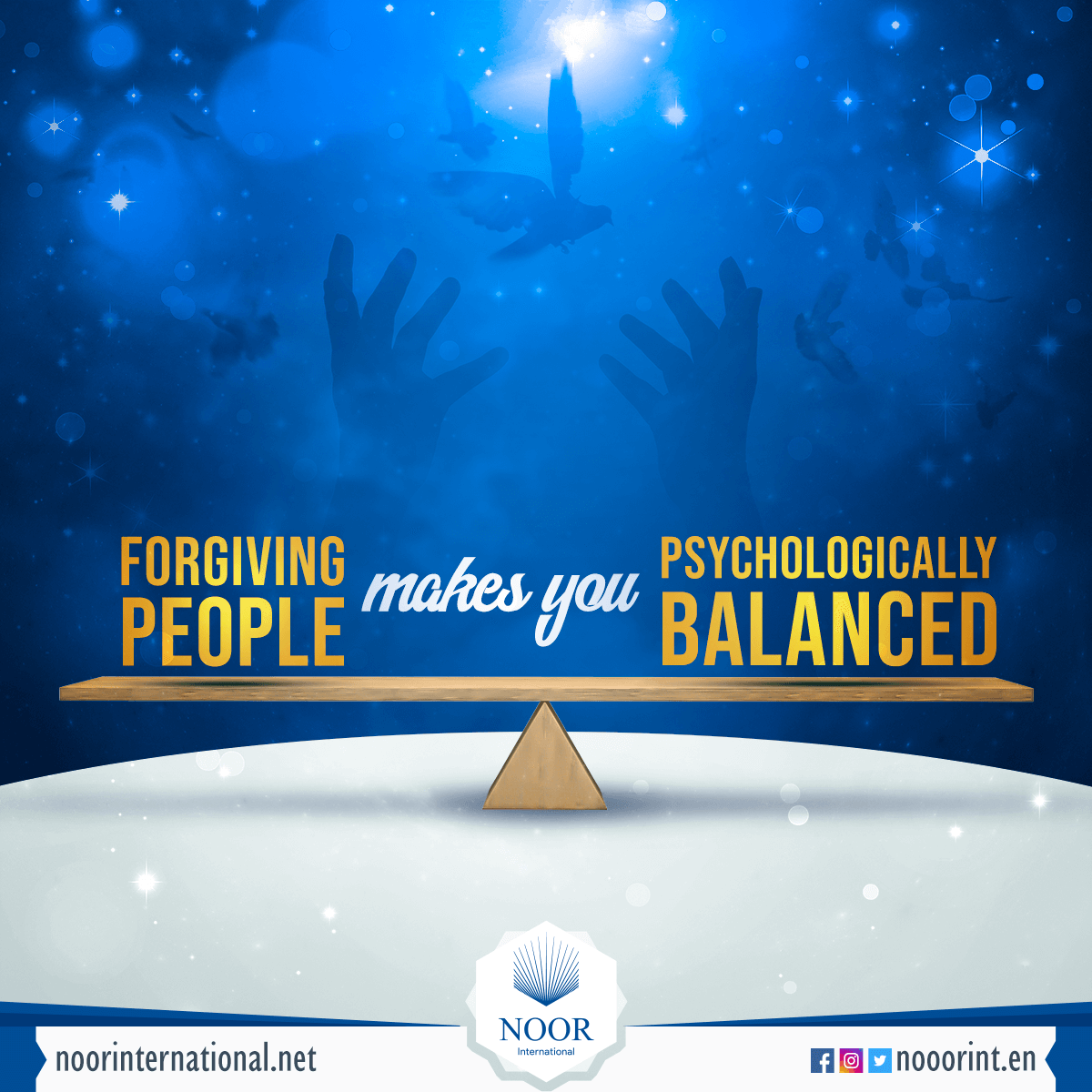 Forgiving people makes you psychologically balanced