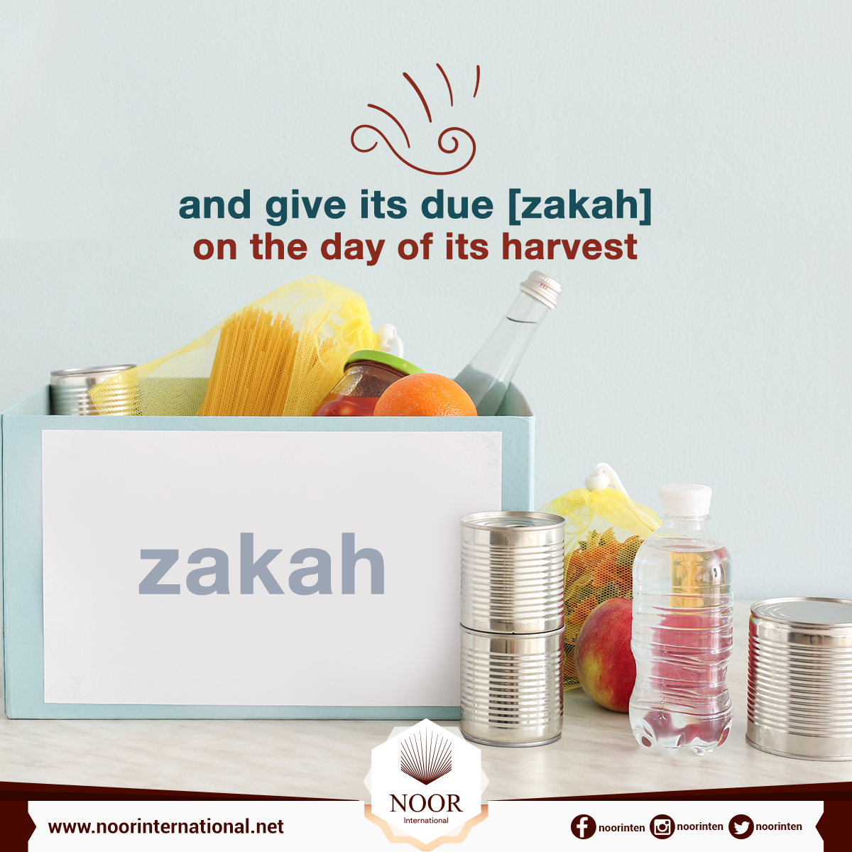 and give its due [zakah] on the day of its harvest