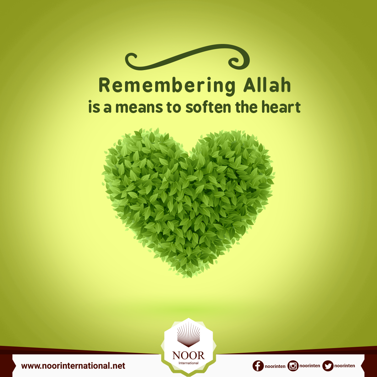 Remembering Allah is a means to soften the heart