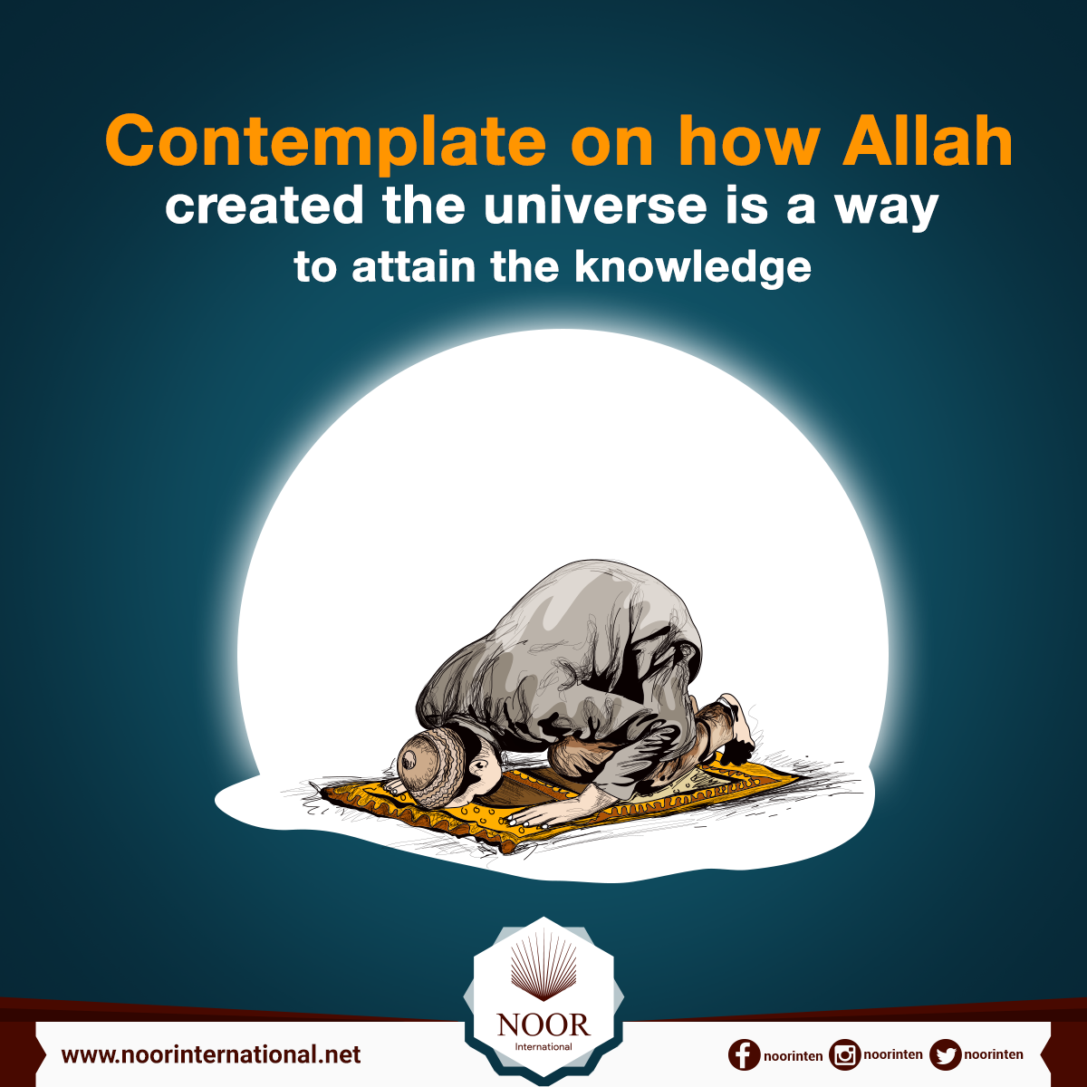 Contemplate on how Allah created the universe is a way to attain the knowledge