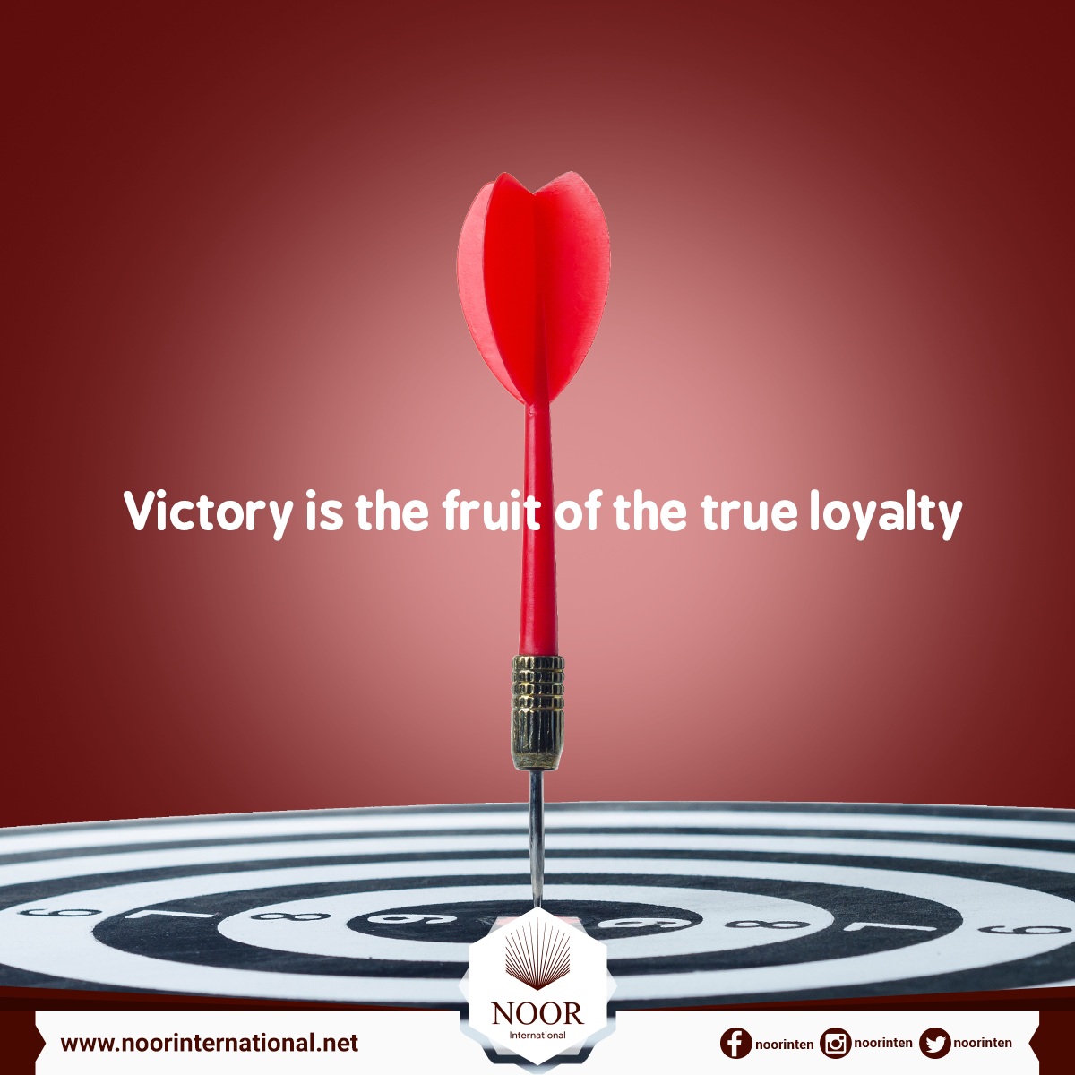 Victory is the fruit of the true loyalty