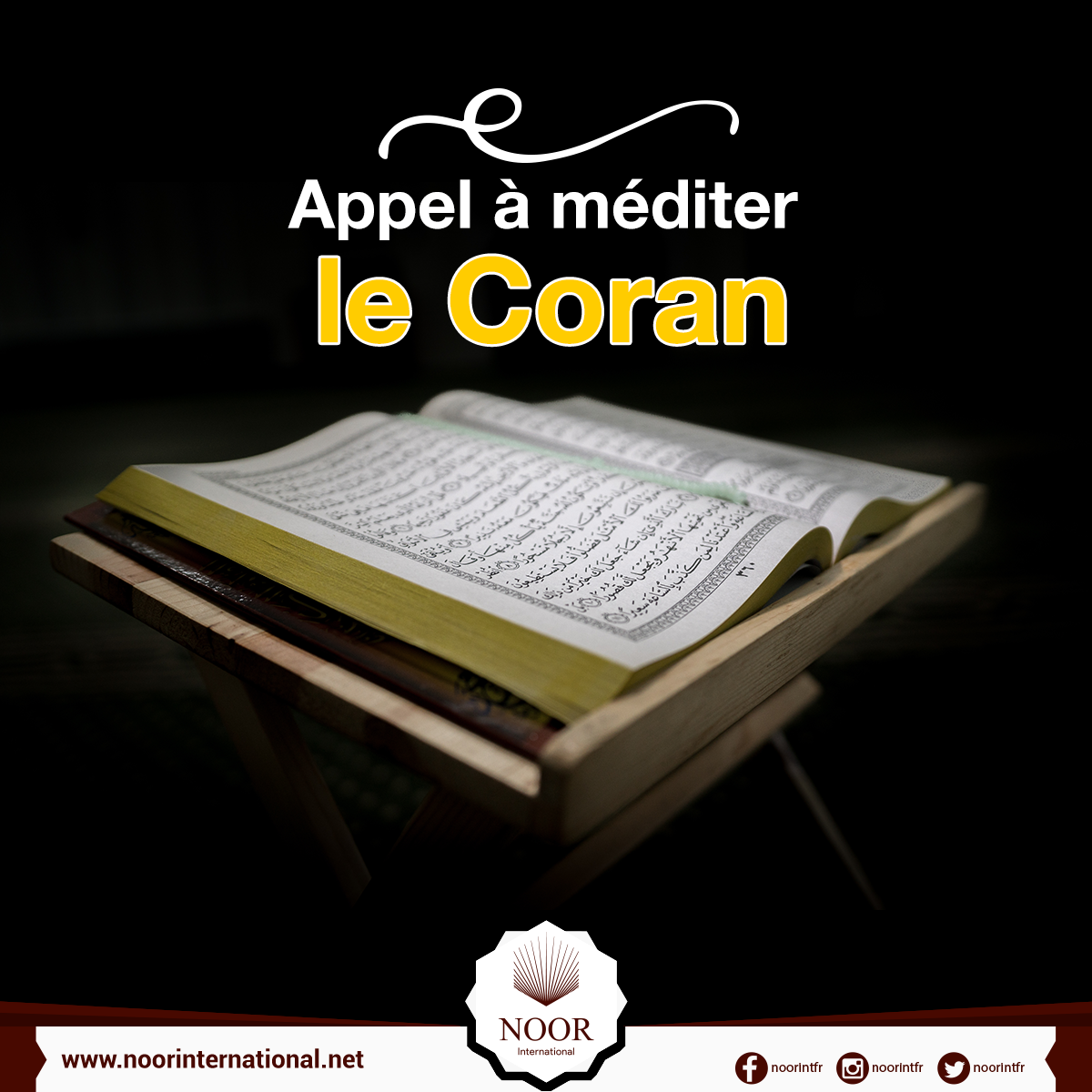 Appel à méditer le Coran