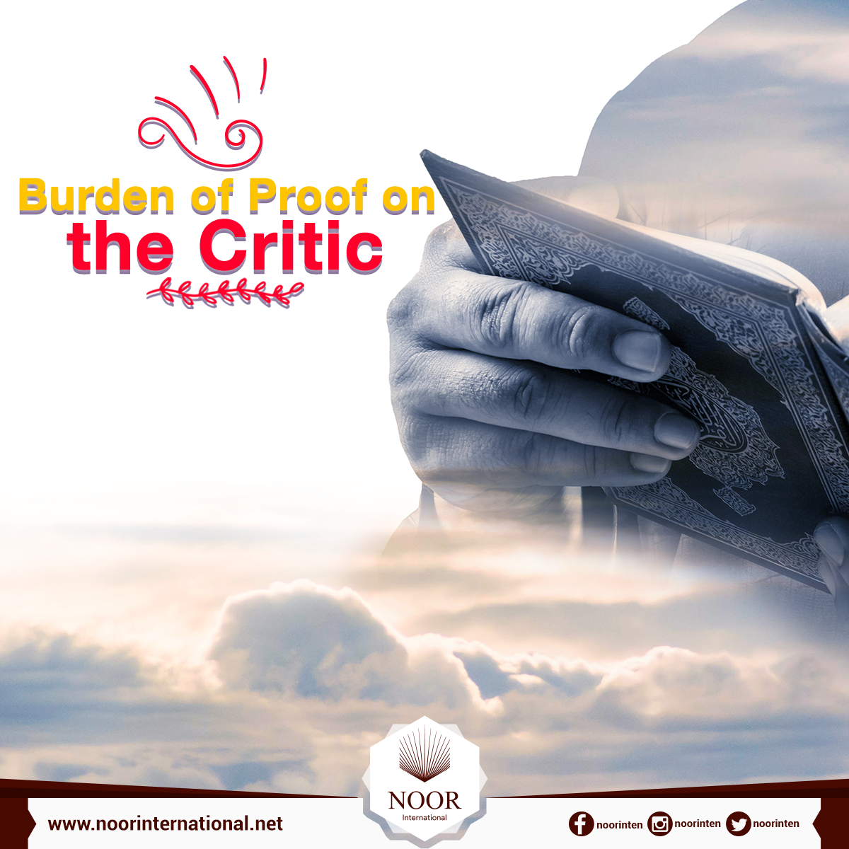Burden of Proof on the Critic