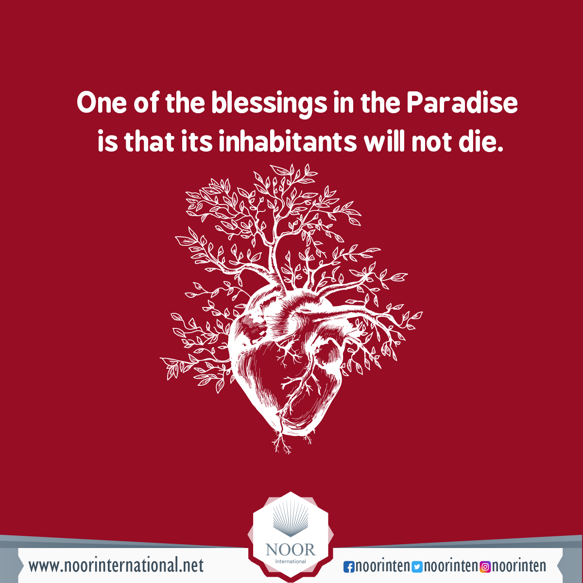 One of the blessings in the Paradise is that its inhabitants will not die.