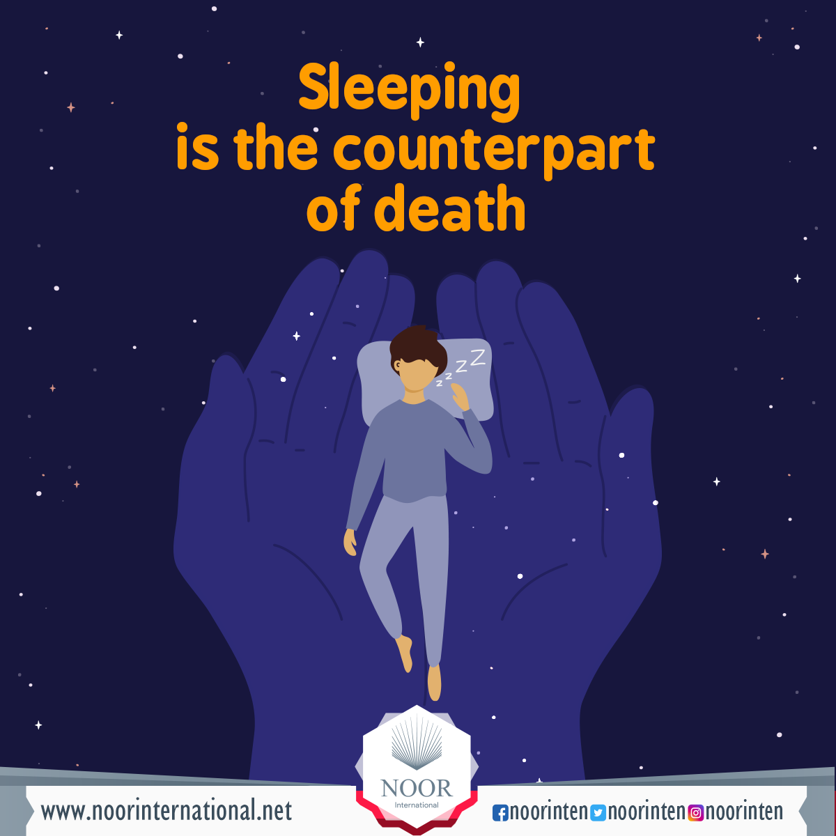 Sleeping is the counterpart of death
