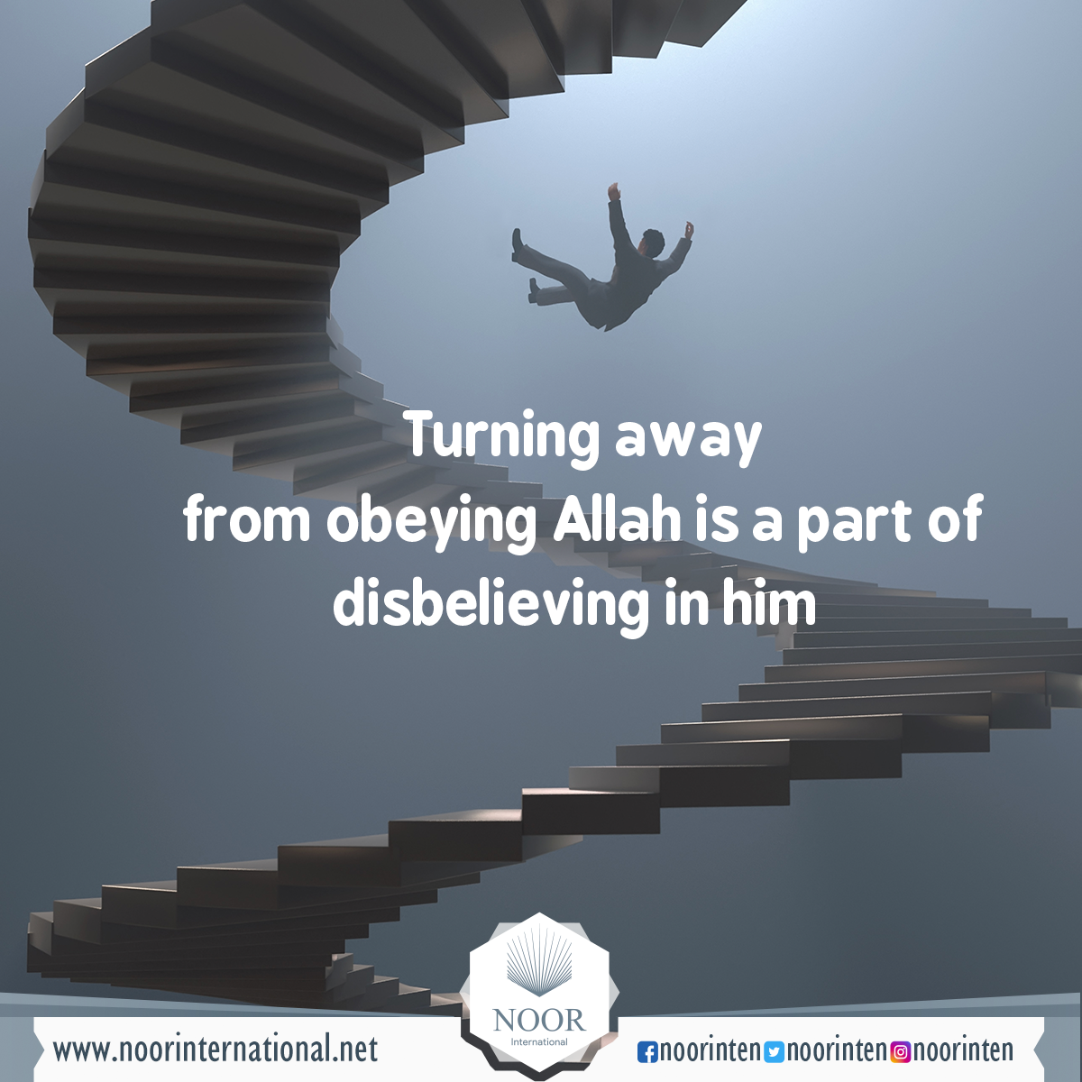 Turning away from obeying Allah is a part of disbelieving in him