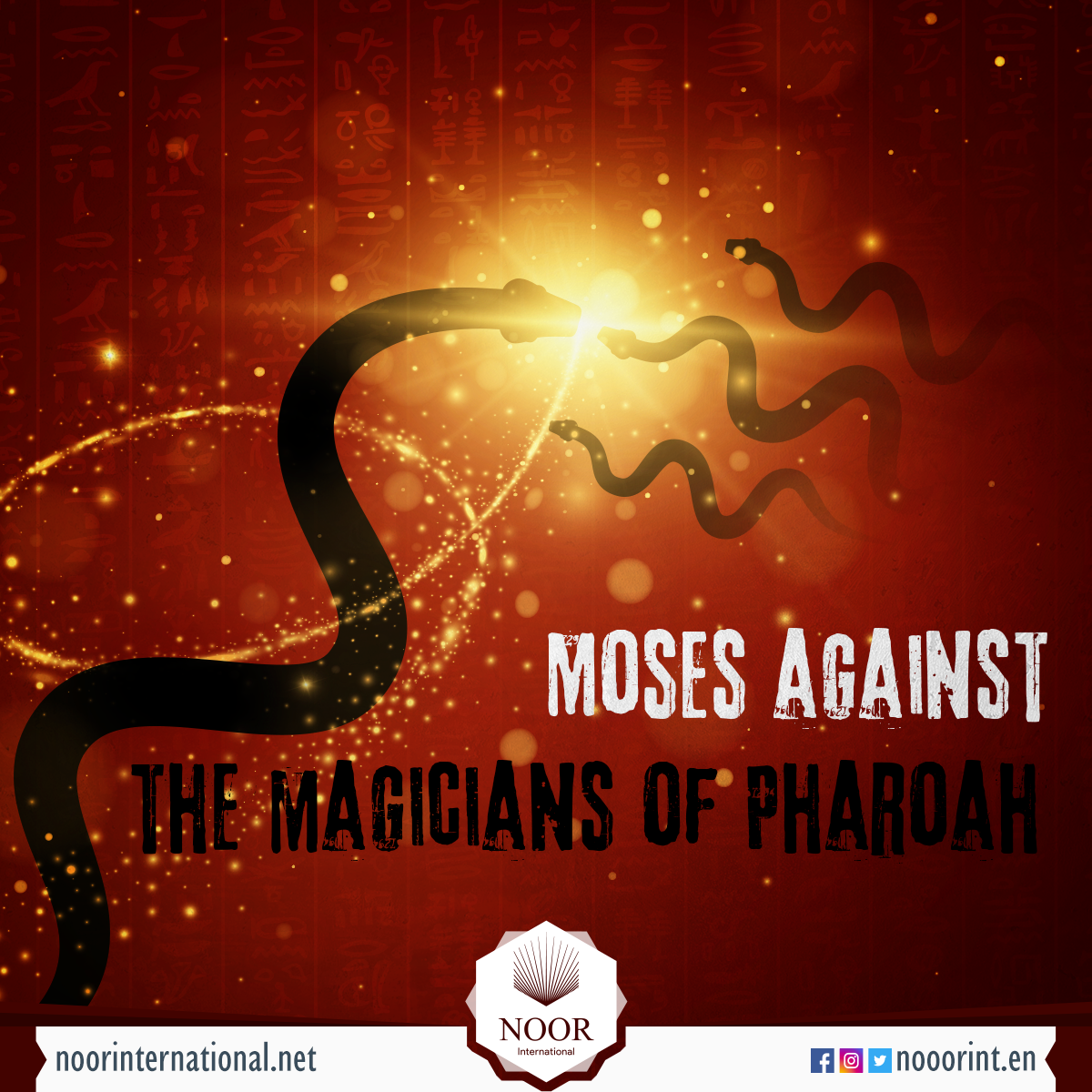 Moses against the magicians of Pharoah