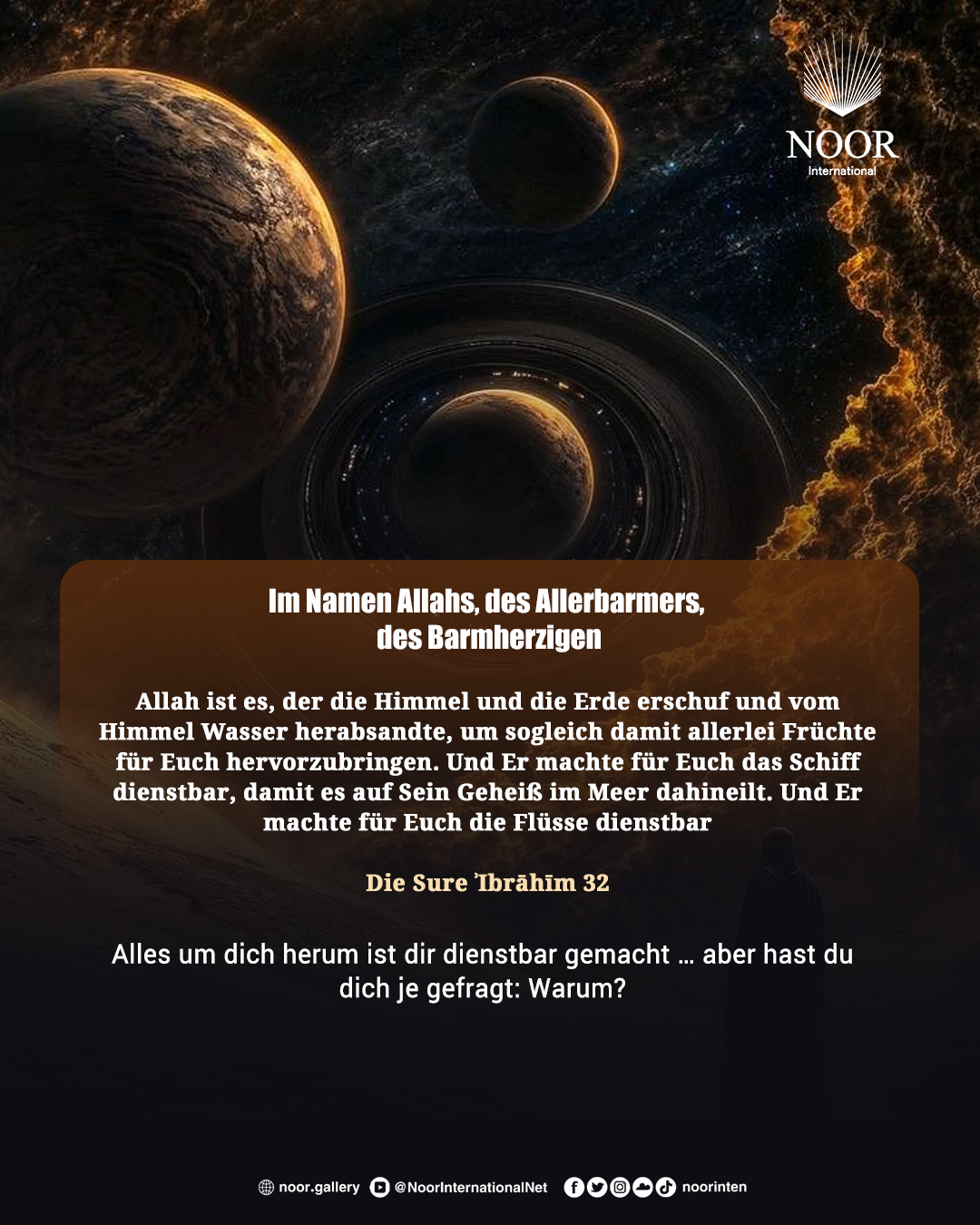 Das Universum ist nicht gegen dich…. sondern für dich vorbereitet.