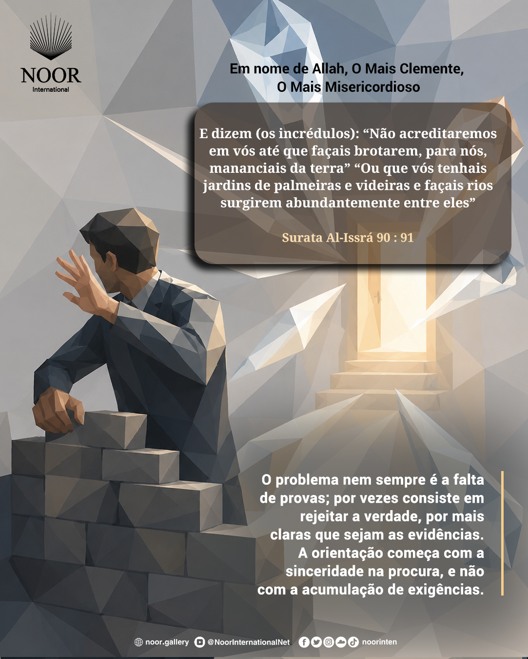 O problema nem sempre é a falta de provas; por vezes consiste em rejeitar a verdade
