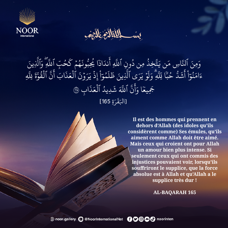 Il est des hommes qui prennent en dehors d’Allah.."