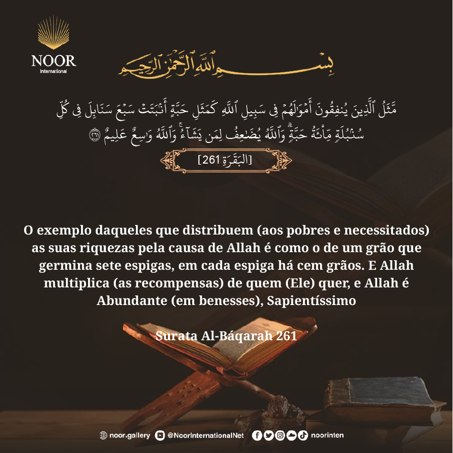 O exemplo daqueles que distribuem (aos pobres e necessitados)