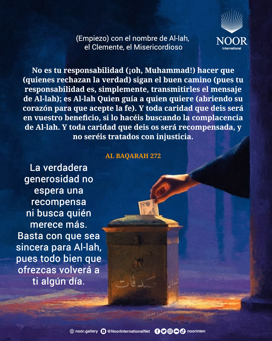 La verdadera generosidad no espera una recompensa ni busca quién merece más.