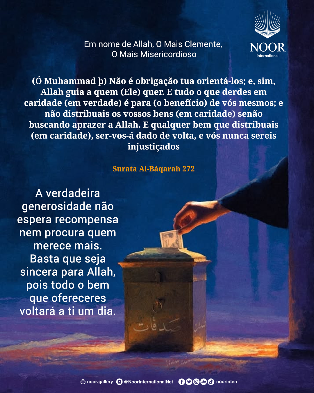 A verdadeira generosidade não espera recompensa