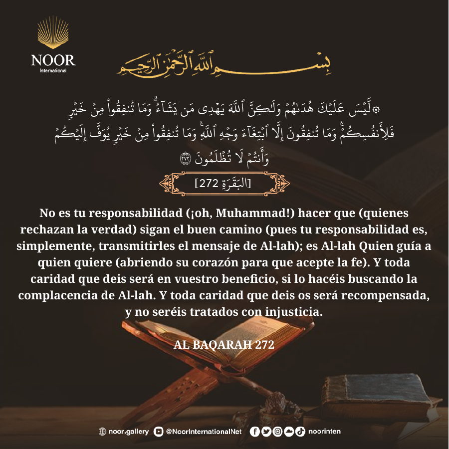No es tu responsabilidad (¡oh, Muhammad!) hacer que