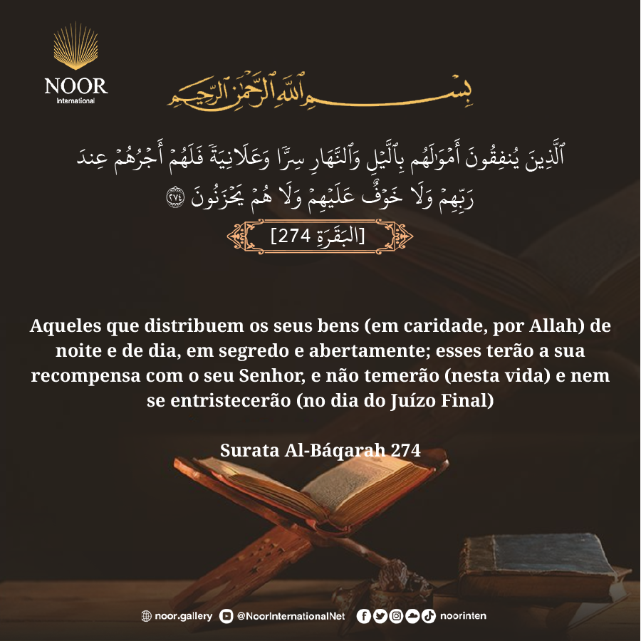 Aqueles que distribuem os seus bens (em caridade