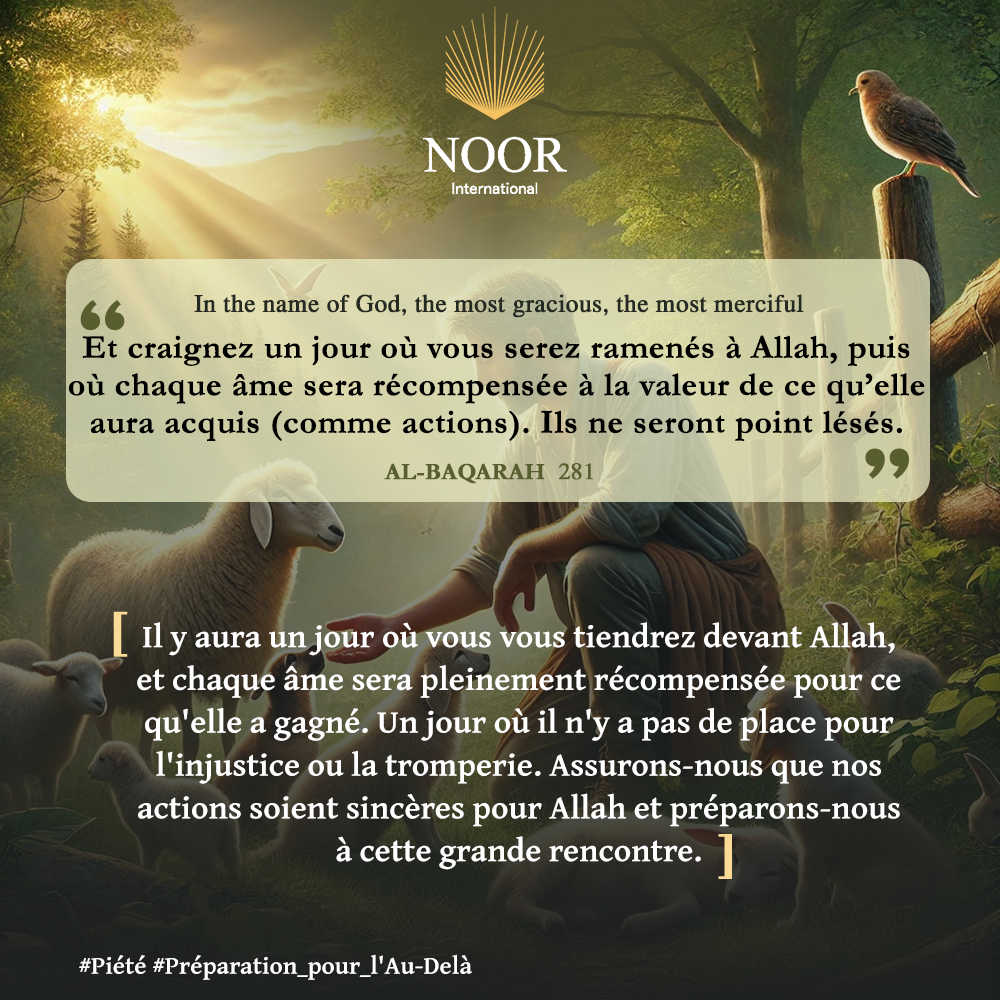 ​​Il y aura un jour où vous vous tiendrez devant Allah, ..'