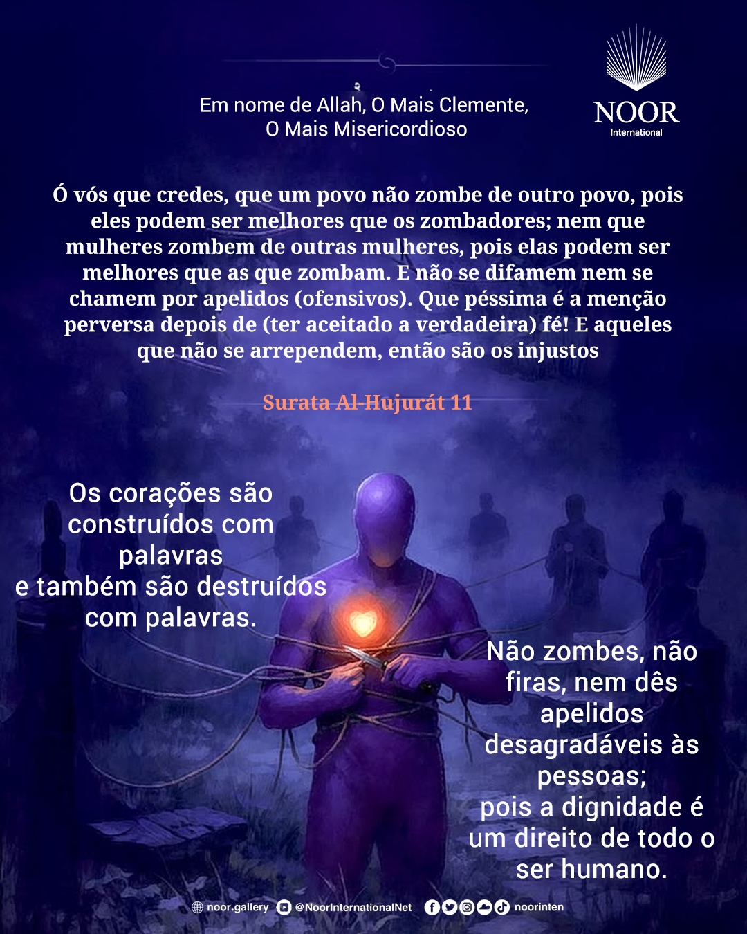 Os corações são construídos com palavras