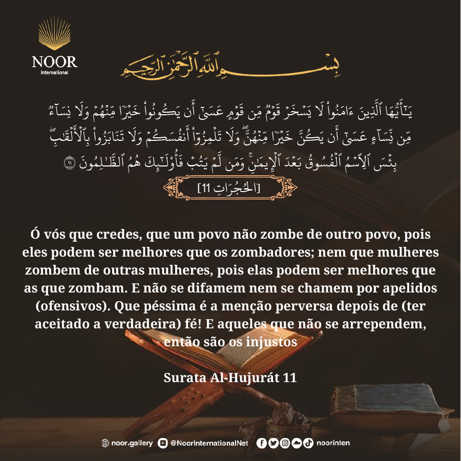 Ó vós que credes, que um povo não zombe de outro povo