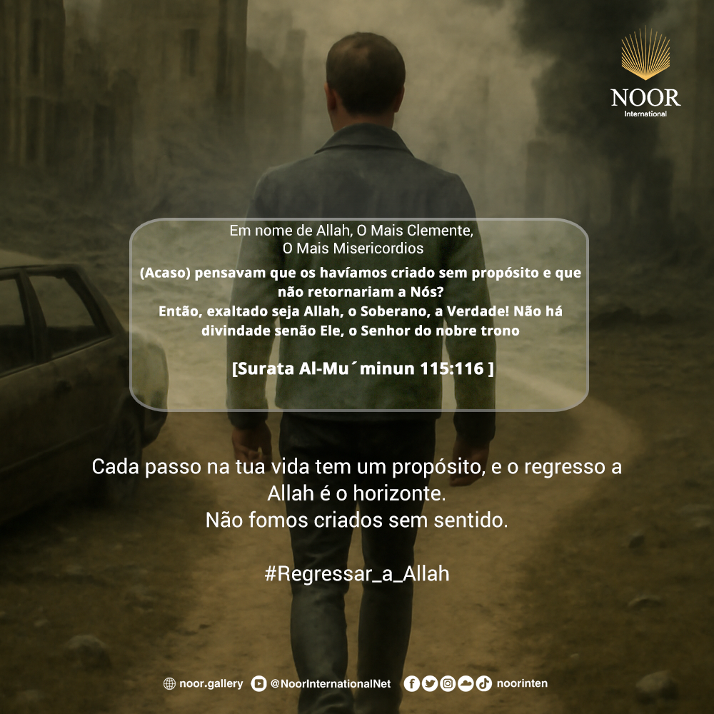 Cada passo na tua vida tem um propósito,"