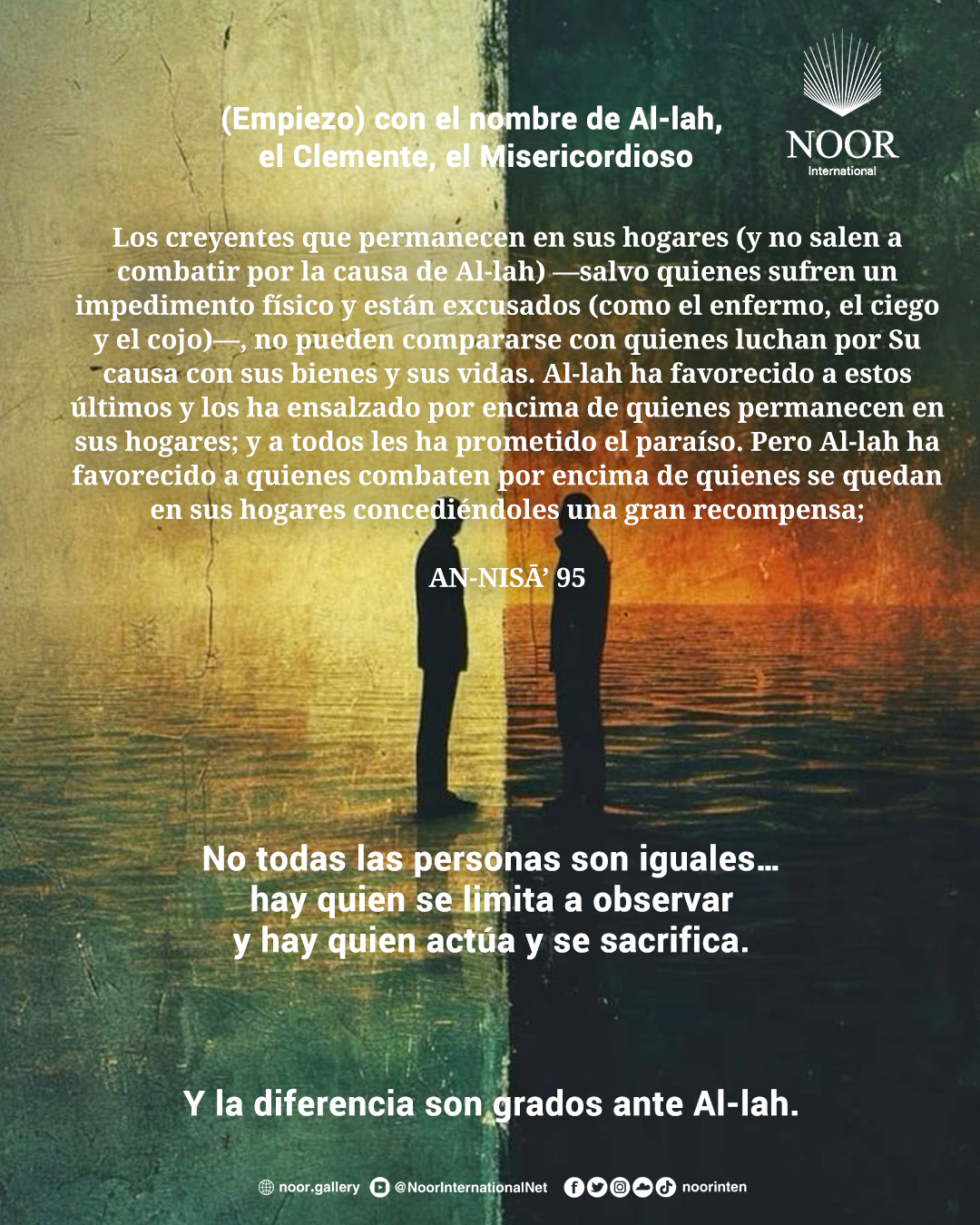 No todas las personas son iguales…