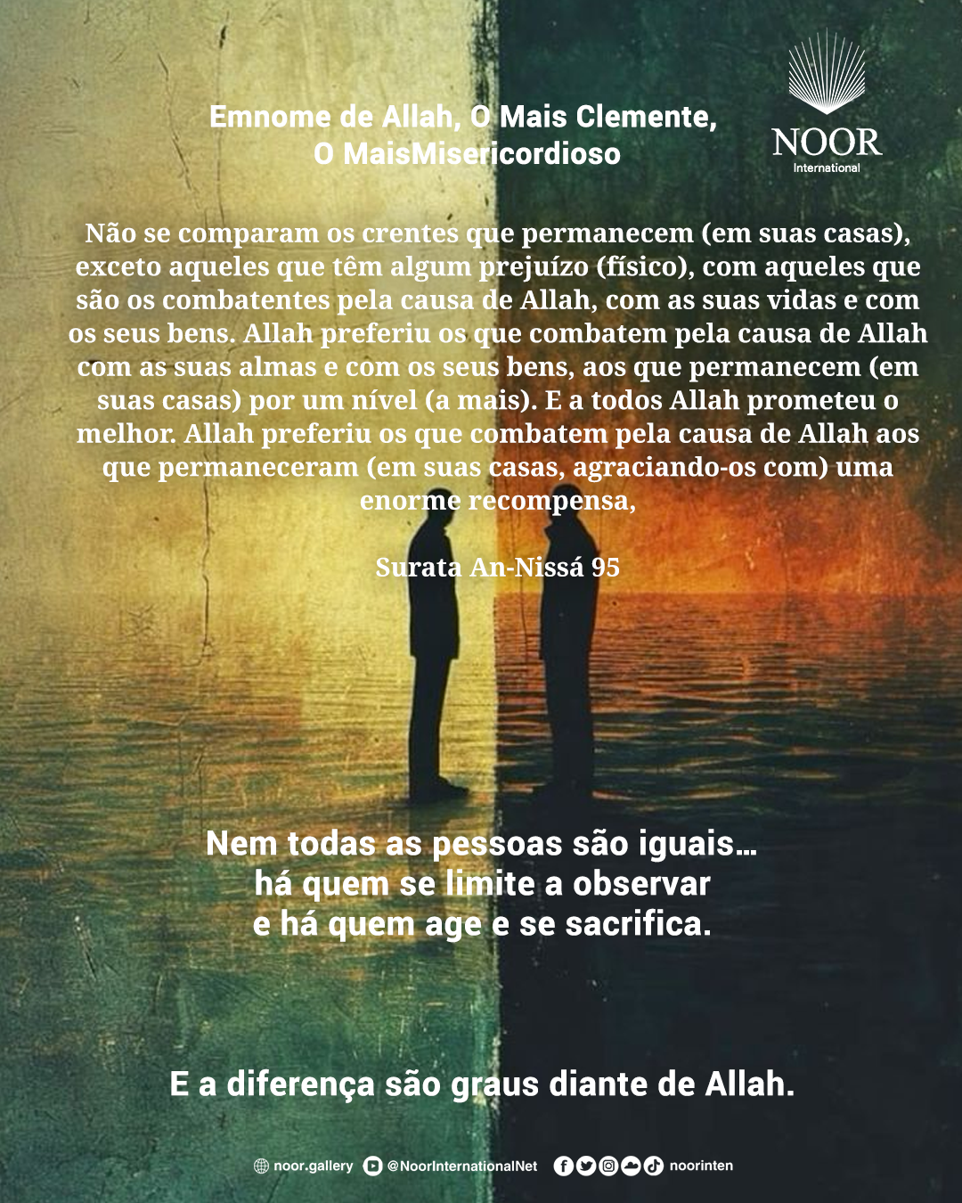 Nem todas as pessoas são iguais… há quem se limite a observar e há quem age e se sacrifica.