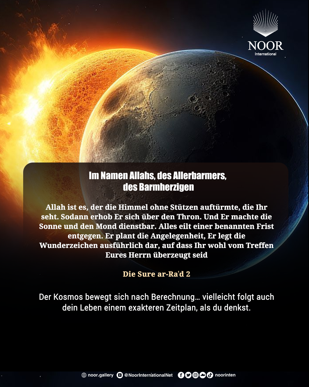 Sonne und Mond bewegen sich mit Präzision… glaubst du wirklich,