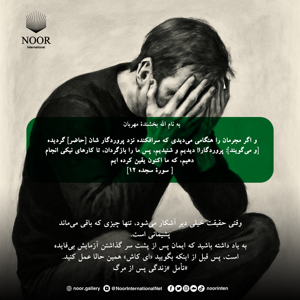 وقتی حقیقت خیلی دیر آشکار می‌شود، تنها چیزی که باقی می‌ماند پشیمانی است.