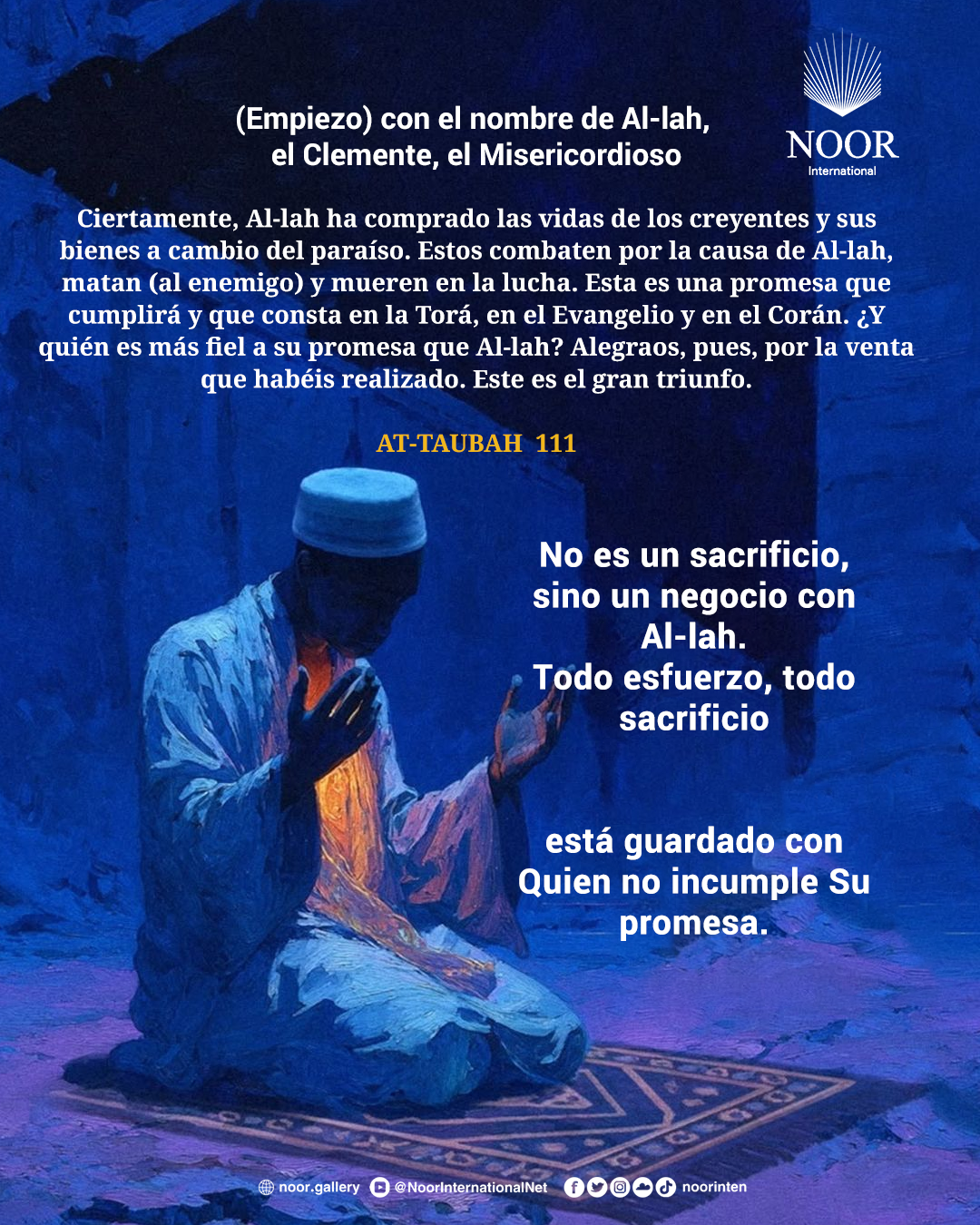 No es un sacrificio, sino un negocio con Al-lah.