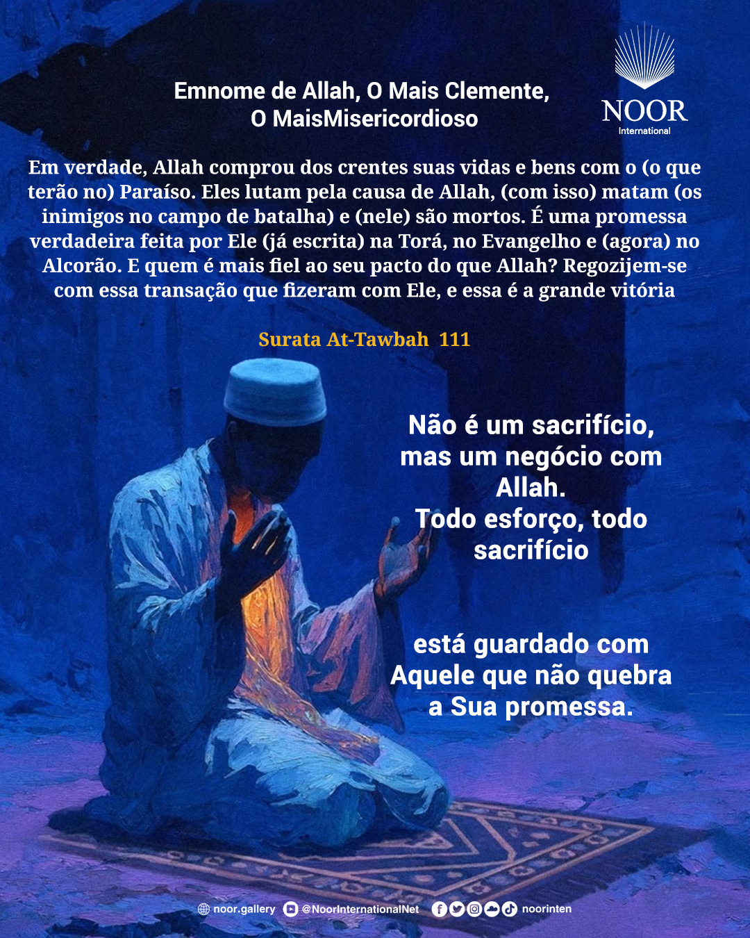 Não é um sacrifício, mas um negócio com Allah.