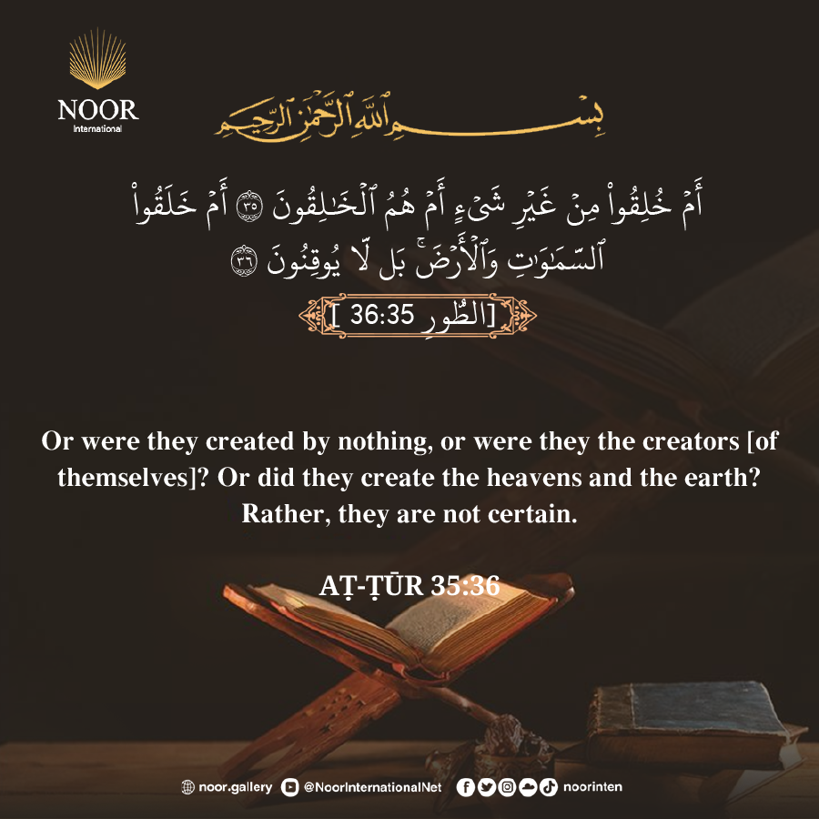 Or were they created out of nothing, or were they their own creators?