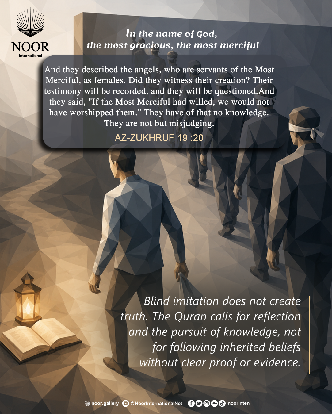 Blind imitation does not create truth.
