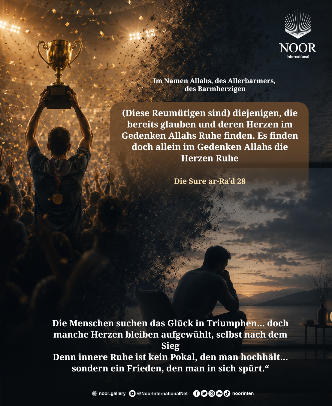 Die Menschen suchen das Glück in Triumphen…