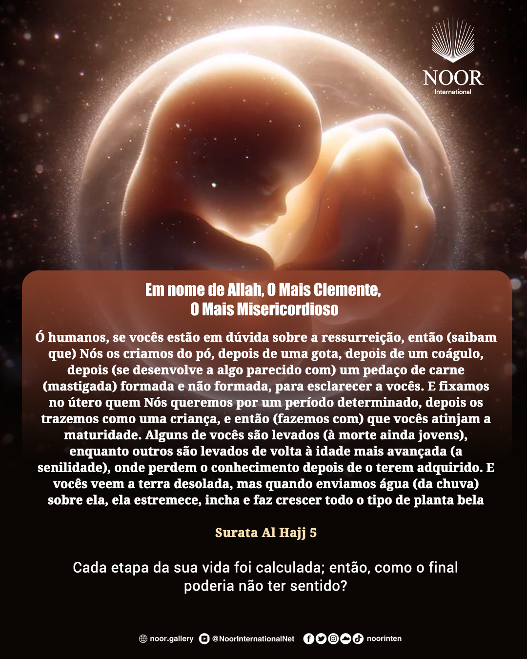 Cada etapa da sua vida foi calculada; então