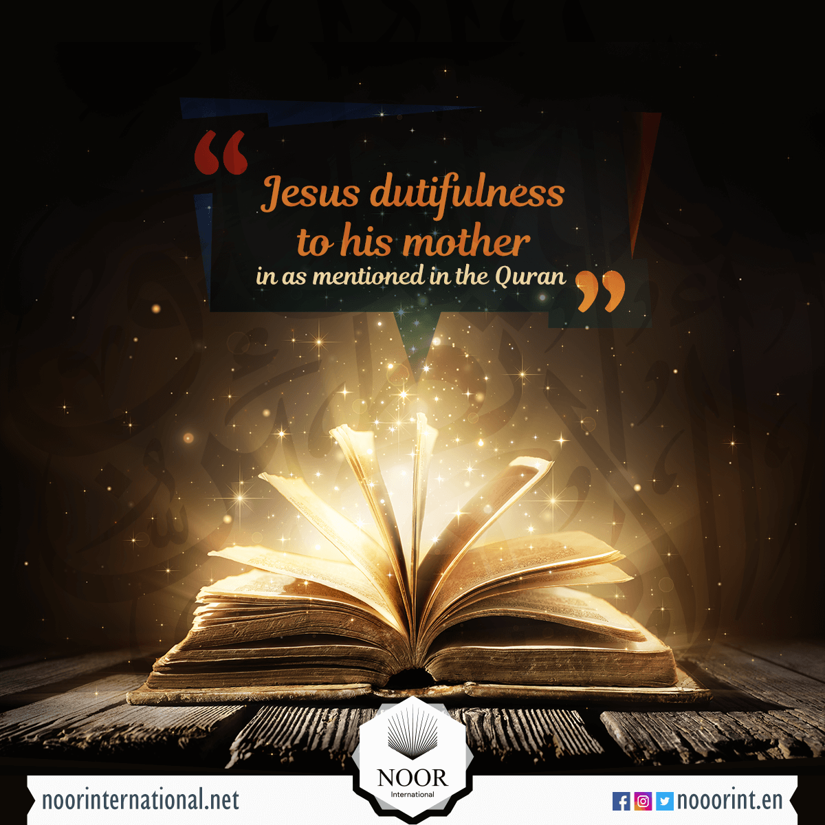 Jesus dutifulness to his mother in as mentioned in the Quran