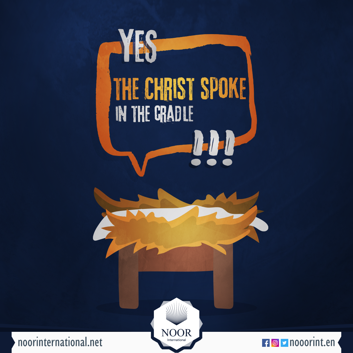 Yes .. the Christ spoke in the cradle