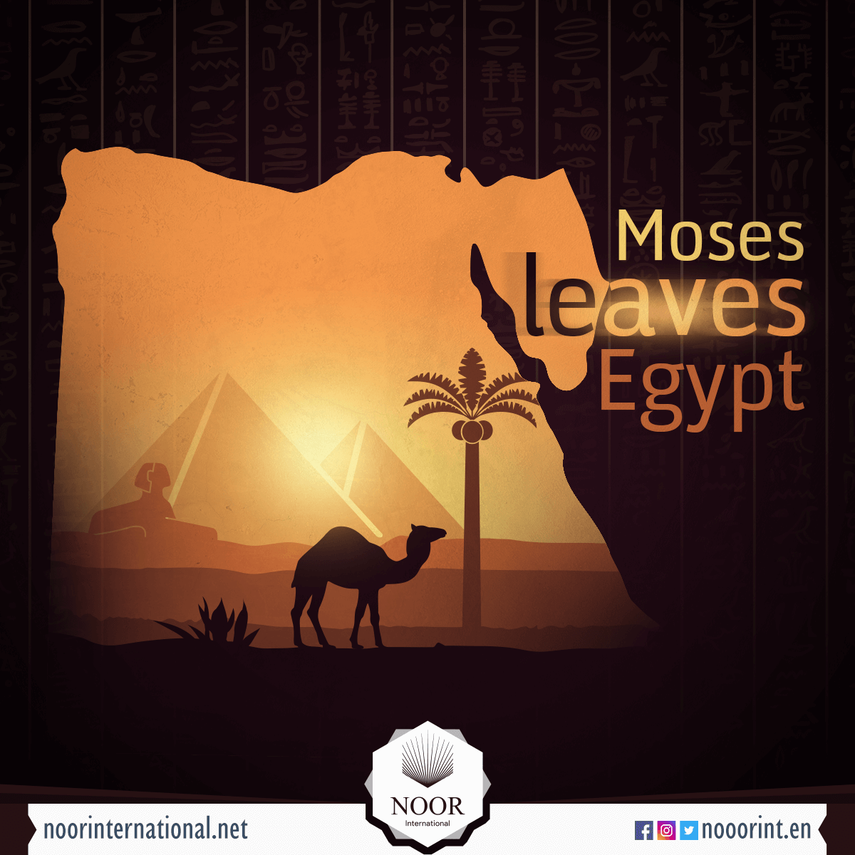 Moses leaves Egypt