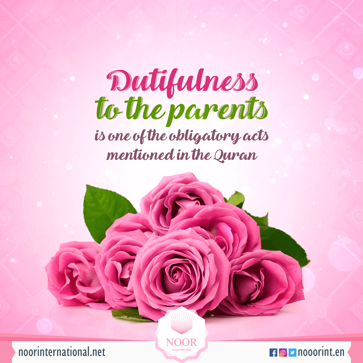 Dutifulness to the parents is one of the obligatory acts mentioned in the Quran