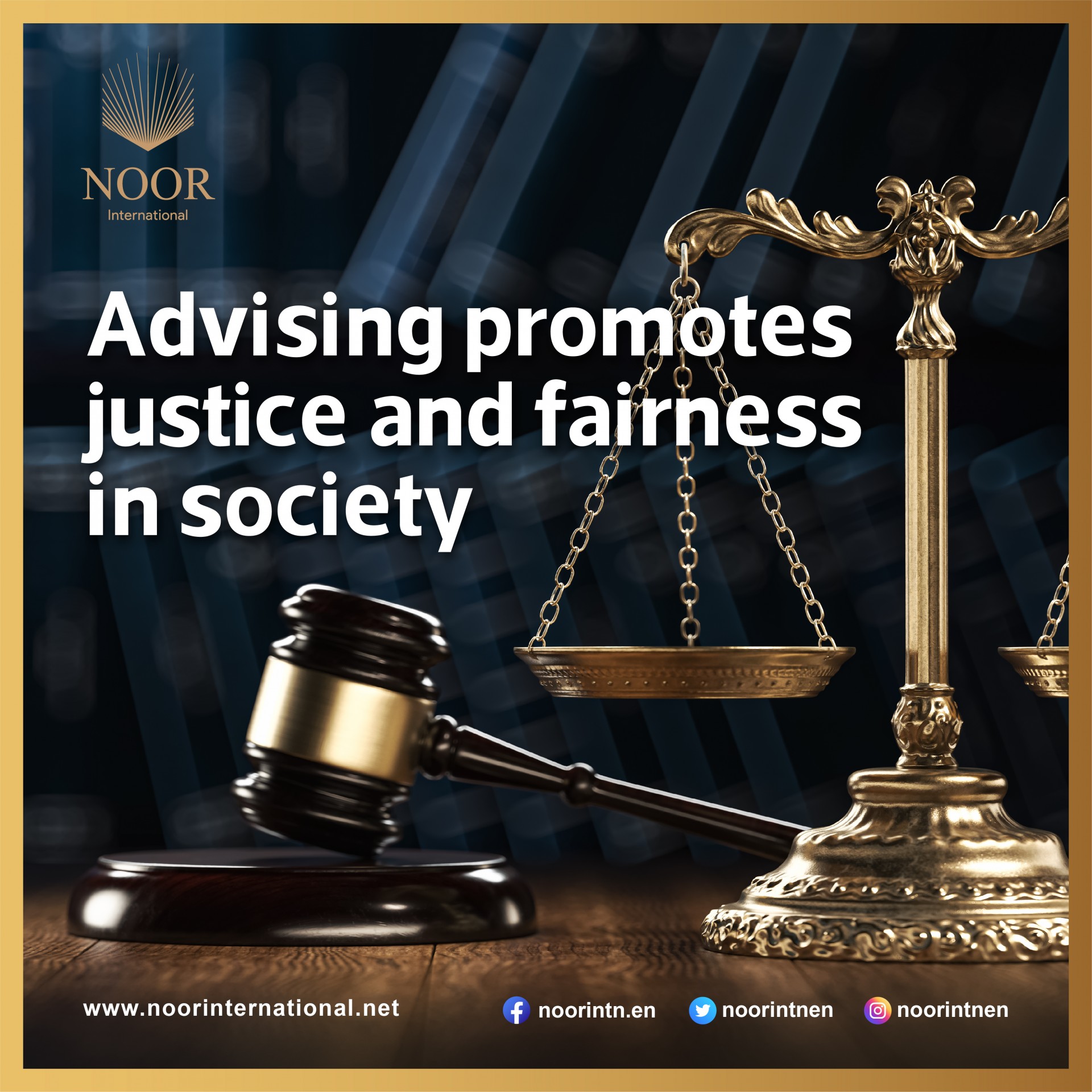 Advising promotes justice and fairness in society