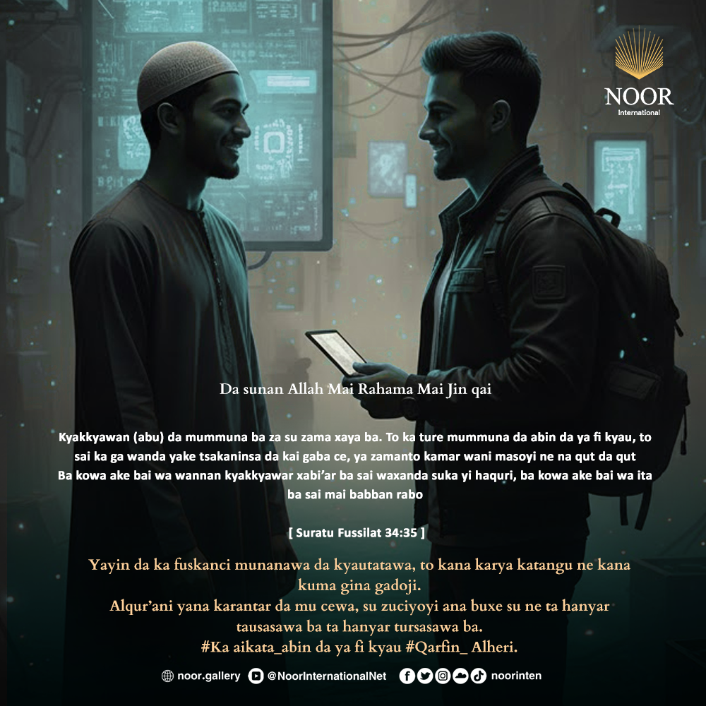 Yayin da ka fuskanci munanawa da kyautatawa,"