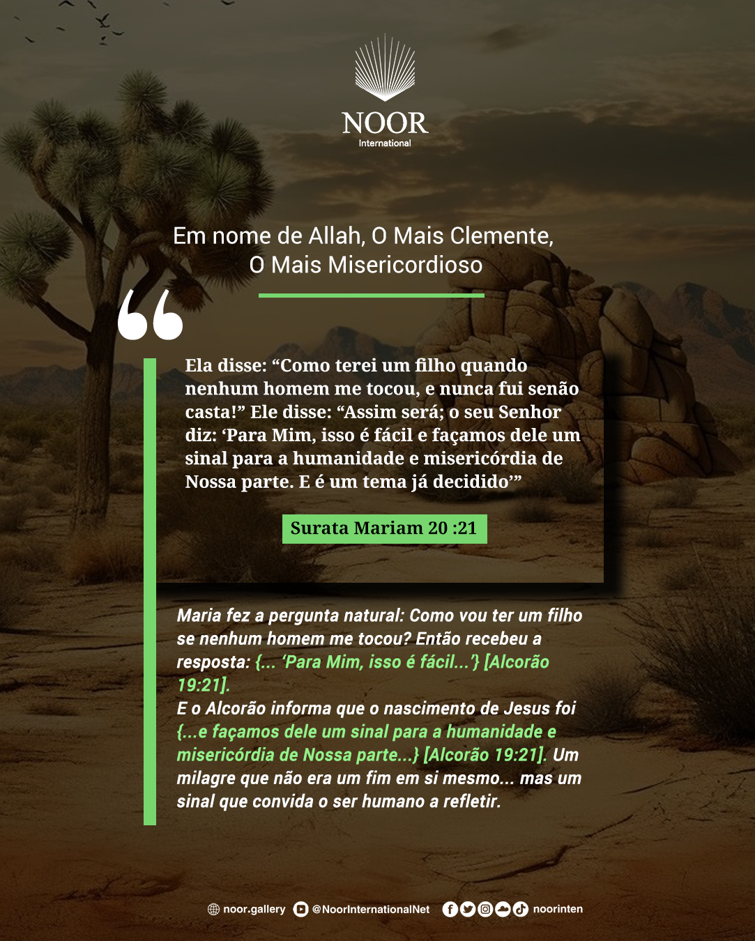 ​Maria fez a pergunta natural: Como vou ter um filho se nenhum."
