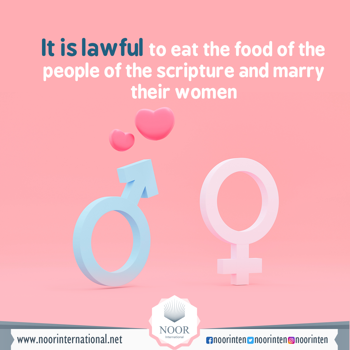 It is lawful to eat the food of the people of the scripture and marry their women.