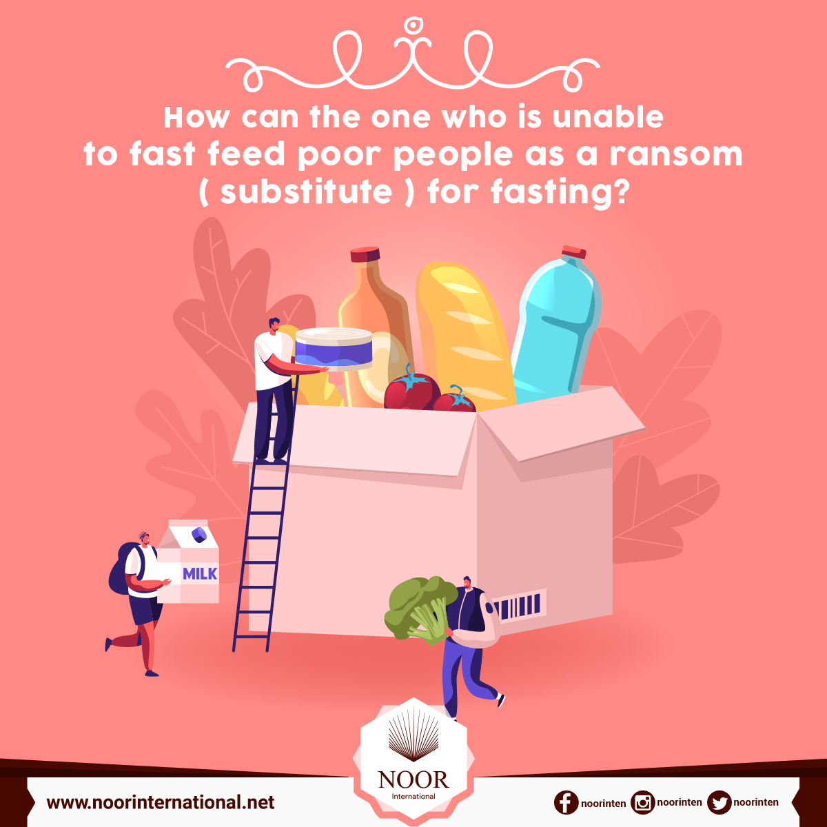 How can the one who is unable to fast feed poor people as a ransom ( substitute ) for fasting?