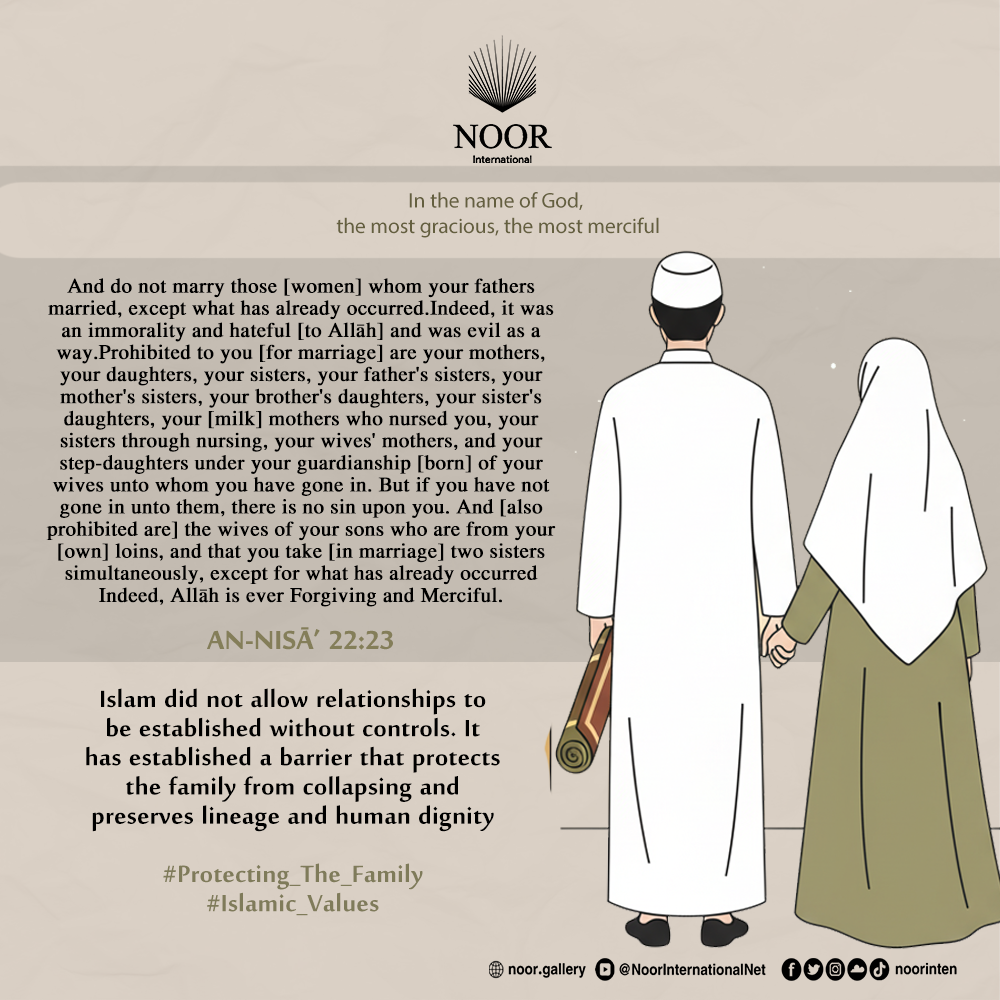 Islam did not allow relationships to be established without controls. "