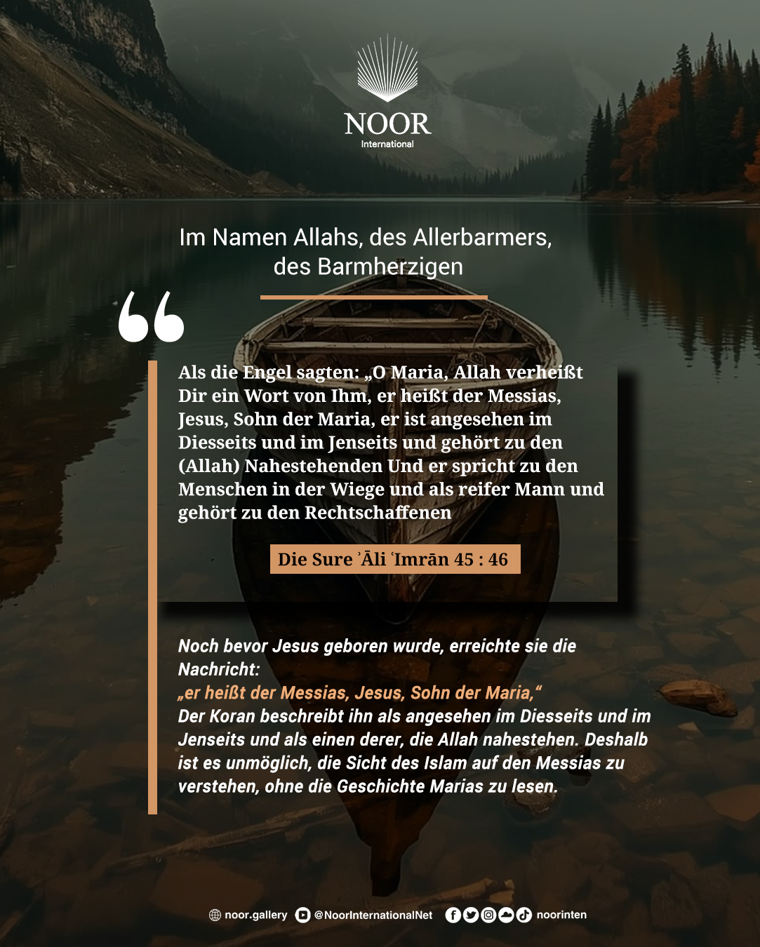 Noch bevor Jesus geboren wurde, erreichte sie die Nachricht: ."