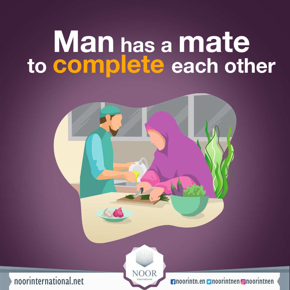 Man has a mate to complete each other